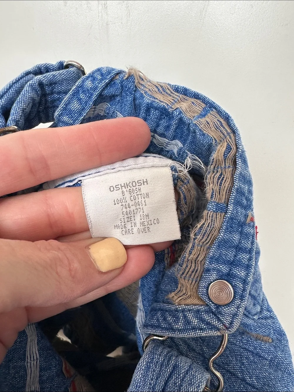 Vintage OshKosh overall in baseball print